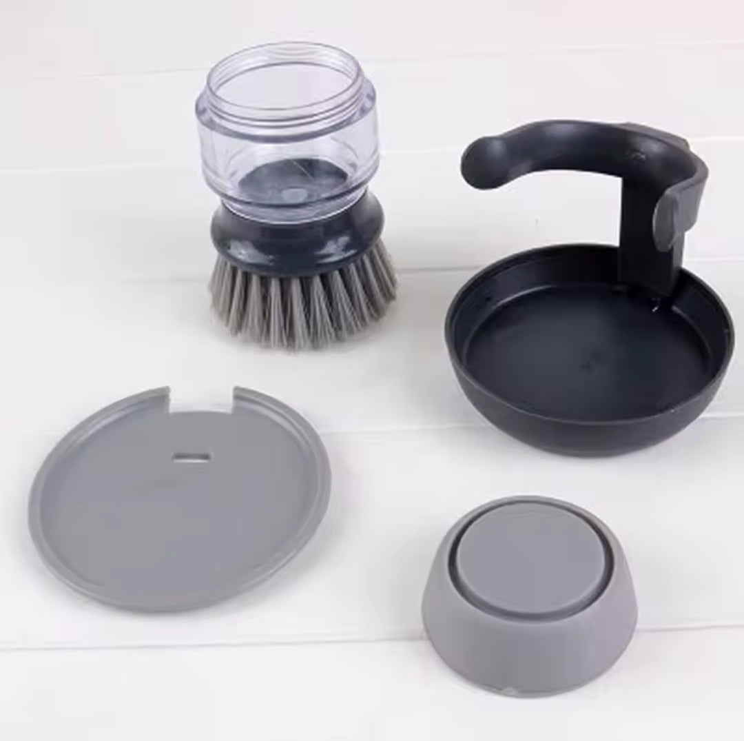 Soap Dispensing Dish Brush with Holder