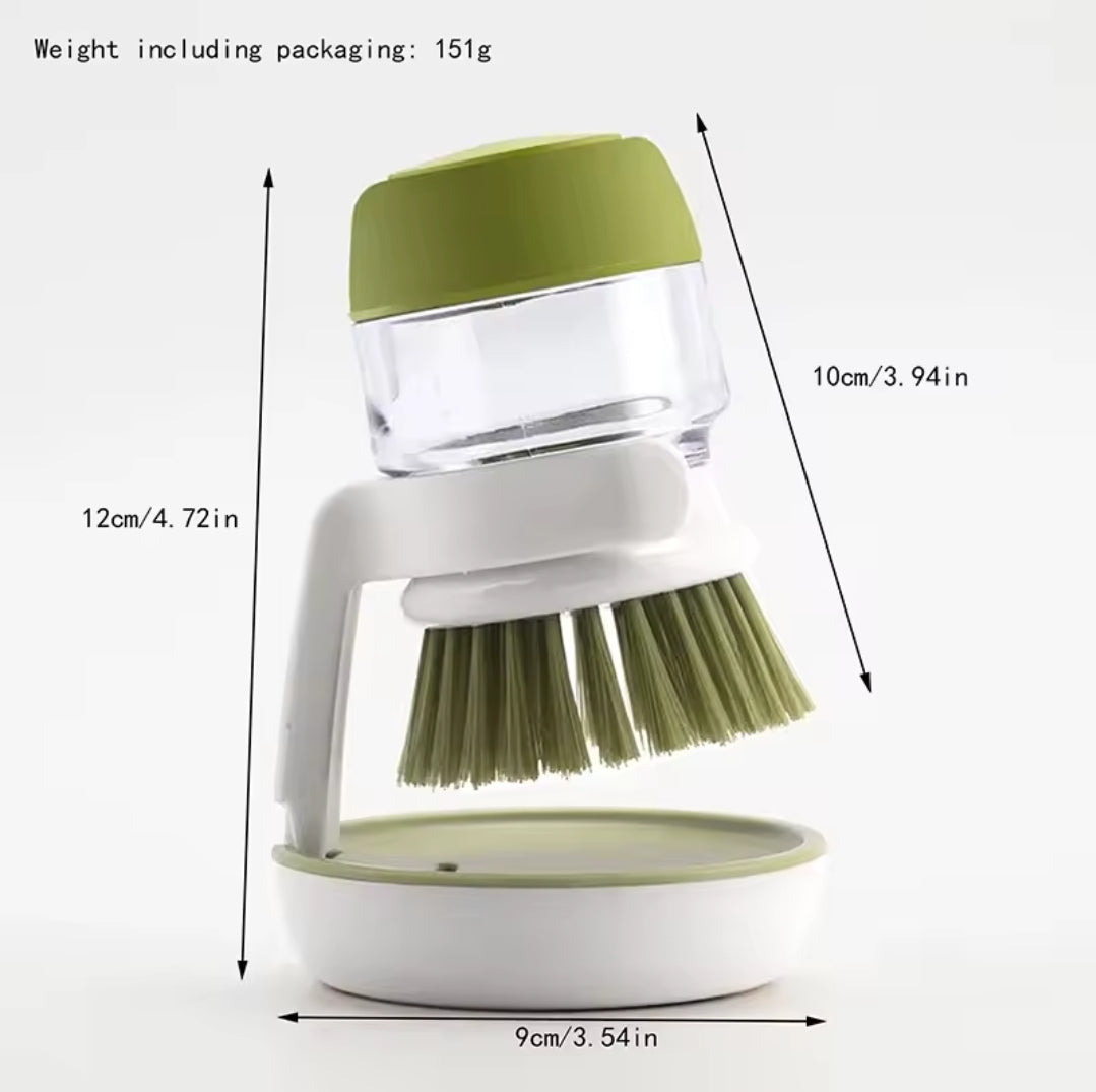 Soap Dispensing Dish Brush with Holder