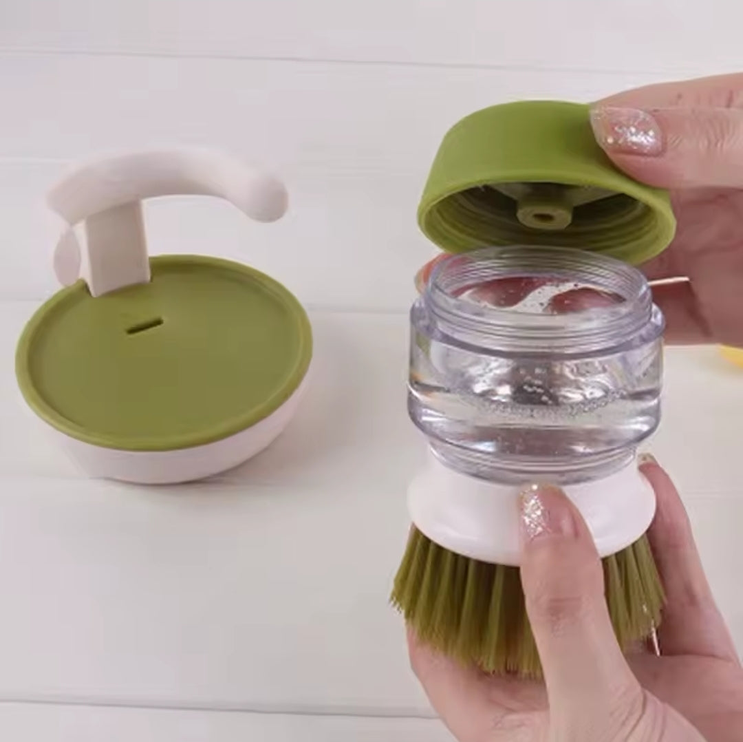 Soap Dispensing Dish Brush with Holder