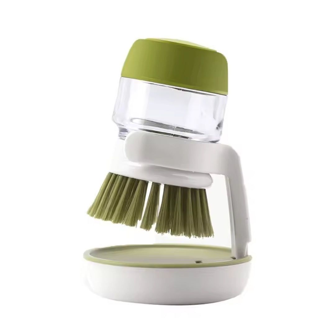 Soap Dispensing Dish Brush with Holder